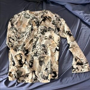 Calvin Klein Abstract Print Blouse button down shirt
